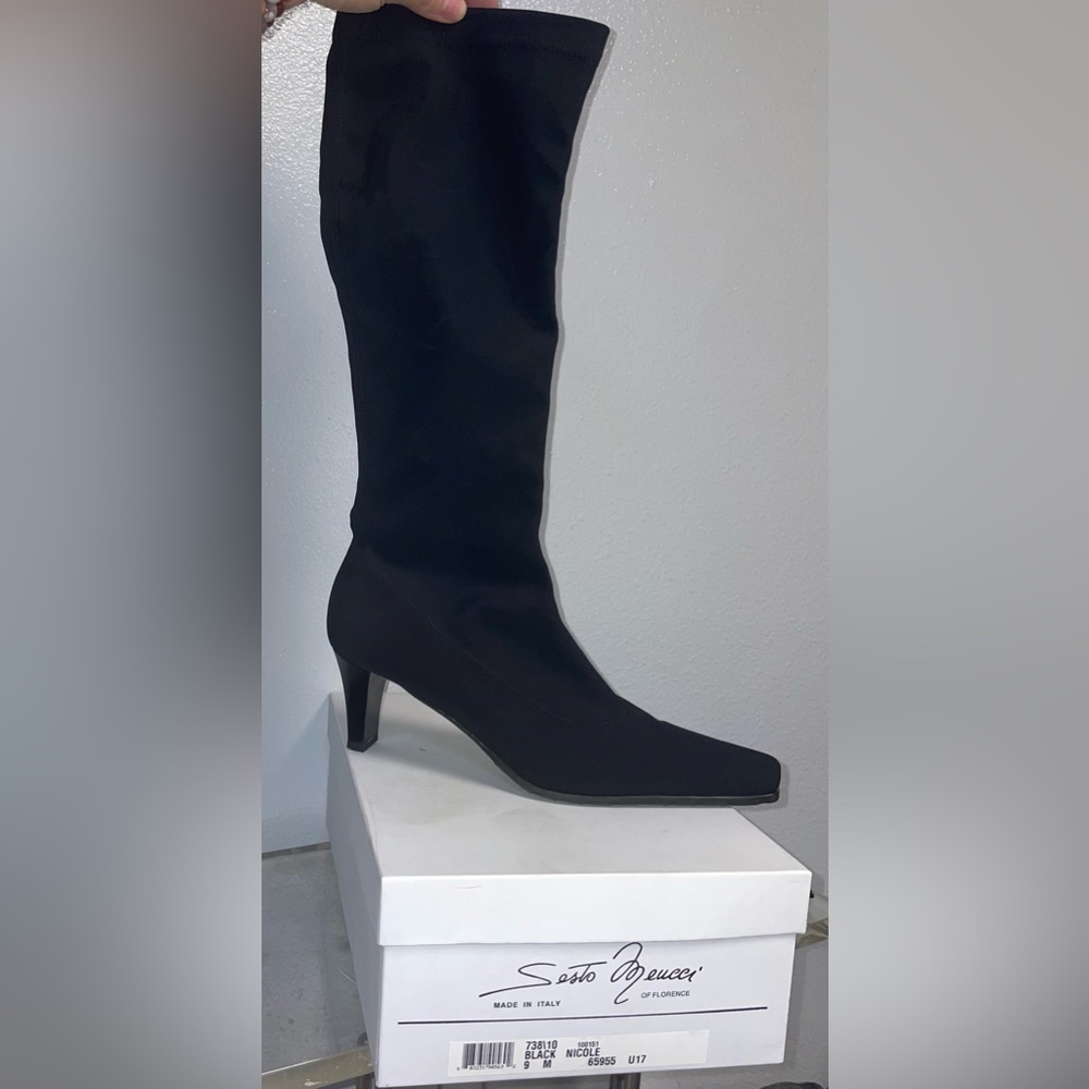 Black Fabric Tall Sesto Meucci Boots